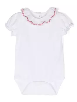 Tartine Et Chocolat боди с цветочной вышивкой, белый