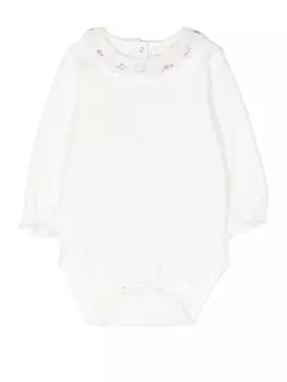 Tartine Et Chocolat боди с вышивкой, белый