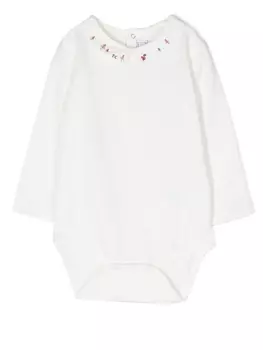 Tartine Et Chocolat боди с вышивкой, белый
