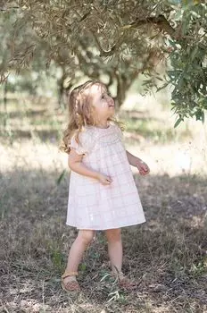 Tartine et chocolat Детское хлопковое платье, розовый