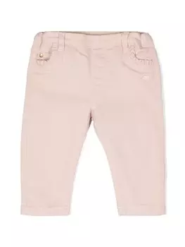 Tartine Et Chocolat джинсы с оборками, розовый