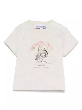 Tartine Et Chocolat футболка с принтом, серый