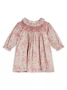 Tartine Et Chocolat хлопковое платье с цветочным принтом, розовый