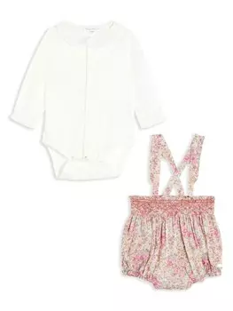 Tartine Et Chocolat хлопковые шорты с цветочным принтом, розовый