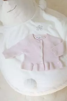 Tartine et chocolat Хлопковый детский кардиган, розовый