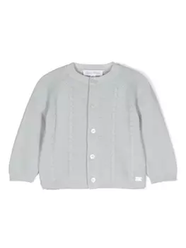 Tartine Et Chocolat кардиган фактурной вязки, синий