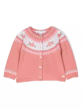 Tartine Et Chocolat кардиган с цветочным узором, розовый