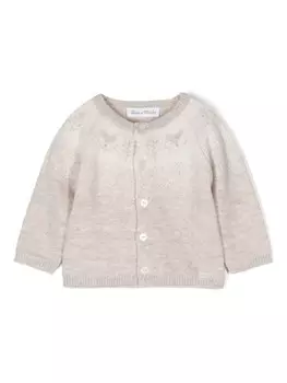 Tartine Et Chocolat кардиган с логотипом, нейтральный цвет