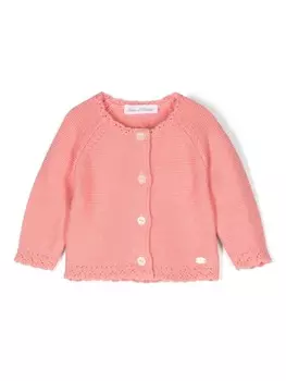 Tartine Et Chocolat кардиган с логотипом, розовый