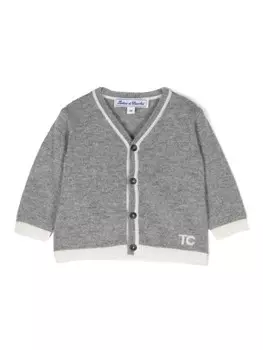 Tartine Et Chocolat кашемировый кардиган, серый