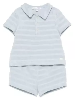 Tartine Et Chocolat комплект из футболки и полосатых шортов, синий