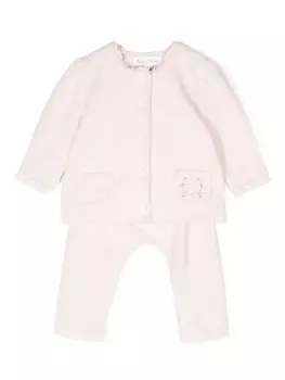 Tartine Et Chocolat комплект из кардигана и легинсов с кружевом, розовый