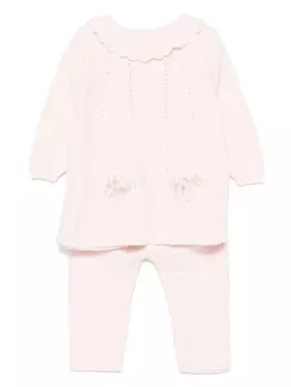 Tartine Et Chocolat комплект из топа, брюк и шапки, розовый