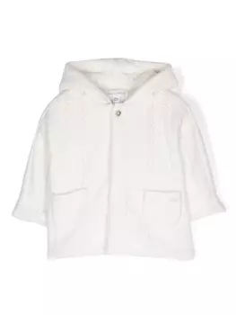 Tartine Et Chocolat куртка фактурной вязки, белый