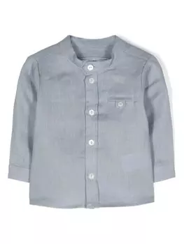 Tartine Et Chocolat льняная рубашка с декоративными пуговицами, синий