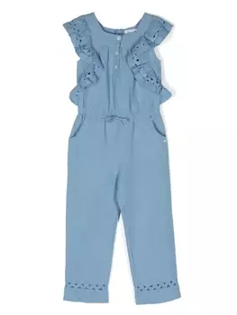 Tartine Et Chocolat льняной комбинезон с оборками, синий
