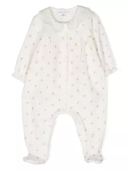 Tartine Et Chocolat пижама с кружевным воротником и принтом, белый