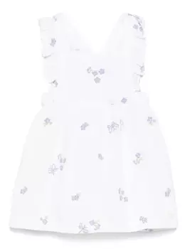 Tartine Et Chocolat платье с цветочной вышивкой, белый