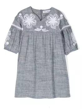 Tartine Et Chocolat платье с цветочным кружевом, синий