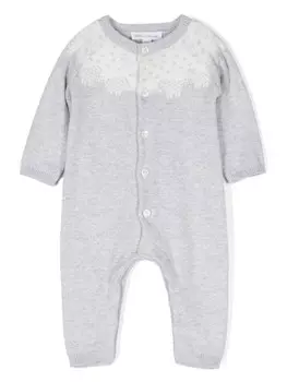 Tartine Et Chocolat платье вязки интарсия с узором, серый