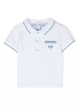 Tartine Et Chocolat рубашка поло с вышитым логотипом, синий