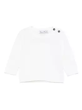 Tartine Et Chocolat свитер с тисненым логотипом, белый