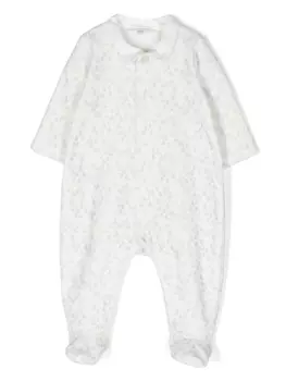 Tartine Et Chocolat tree-print cotton-blend body, белый