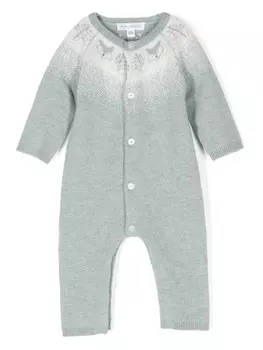 Tartine Et Chocolat жаккардовый ромпер с узором, зеленый