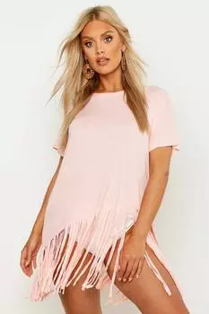 тассель пляжный топ Boohoo, персиковый