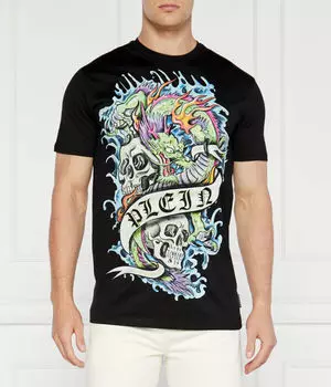 Татуировка на футболке Regular fit Philipp Plein, черный