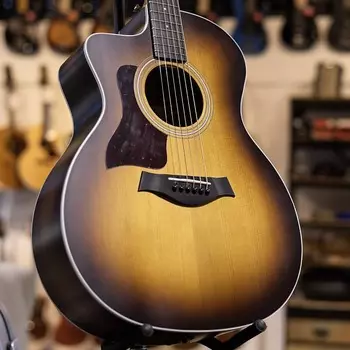 Taylor 214ce-K SB Акустическая/электрическая гитара Grand Auditorium для левшей Sunburst с жесткой сумкой