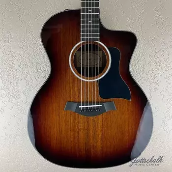 Taylor 224ce-K DLX Koa Grand Auditorium с электроникой ES2, разрез 2017–2018 — Shaded Edgeburst 224ce-K DLX Koa Grand Auditorium with ES2 Electronics, Cutaway