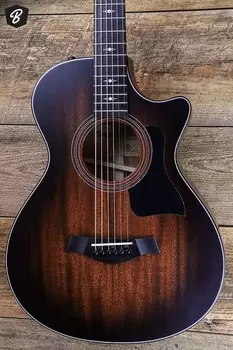 Taylor 322ce, акустическая/электрическая гитара V-класса, 12 ладов, в жестком футляре