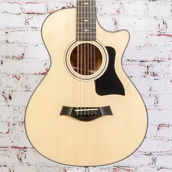Taylor 352ce V-Class 12-Fret Grand Concert 12-струнная акустическая электрогитара Natural x2036 Taylor 352ce V-Class 12-Fret Grand Concert 12-String Electric Guitar x2036