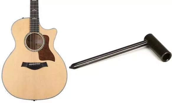 Taylor 614ce - коричневое сахарное пятно с комплектом распорок V-класса с гаечным ключом для анкерных стержней Taylor - стальная струна A60200211100369A122=1 1316-09=1