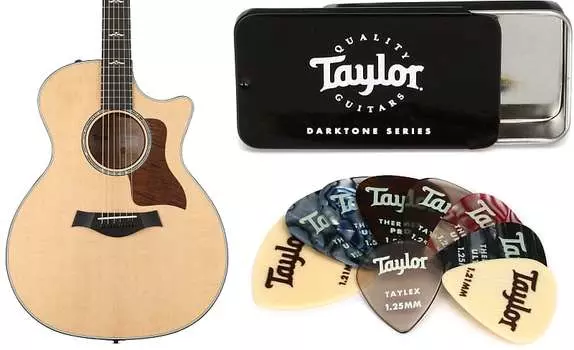 Taylor 614ce - Коричневое сахарное пятно с набором распорок V-класса и оловом для отмычек Taylor DarkTone Series A60200211100369A122=1 2600=1