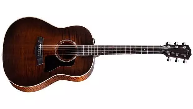 Taylor AD27e Flametop A/E American Dream Grand Pacific, верхняя часть из крупнолистного клена, задняя часть и обечайка из клена, ж/