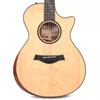 Taylor Custom Grand Concert Master Grade Hawaiian Koa &amp; Bearclaw Lutz Spruce Aged Toner Natural с переплетом Cocobolo и гравировкой Twist Inlay (Серийный № 1209022170)