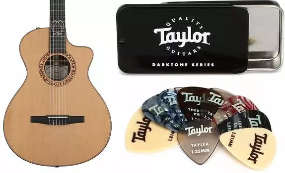 Taylor Jason Mraz Signature - набор из натурального красного кедра с жестянкой для выбора Taylor DarkTone Series E035001303800130000=1 2600=1