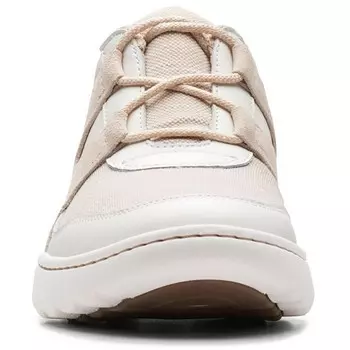 Teagan кружевные женские туфли на шнуровке для спортзала Clarks, цвет Sand Combination