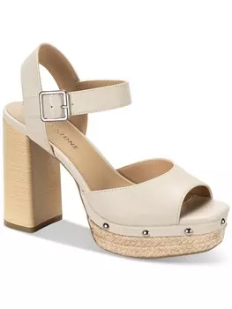 Teagann Женские туфли из искусственной кожи с открытым носком Sun + Stone, цвет Bone Smooth