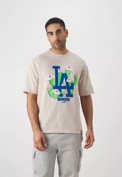 Team Mlb Los Angeles Dodgers Floral Logo Tee New Era, цвет stone/navy