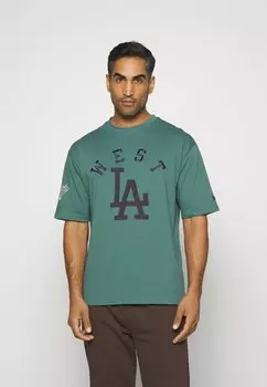Team Mlb Los Angeles Dodgers Team Patch Tee New Era, зеленый