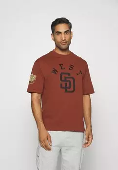 Team Mlb San Diego Padres Team Patch Tee New Era, коричневый