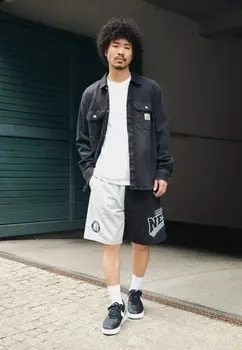 Team Nba Brooklyn Nets Graphic Half Short New Era, серый вереск/черный