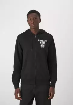 Team Nba Brooklyn Nets Script Hoody New Era, цвет black/white