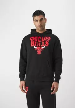 Team Nba Chicago Bulls Script Hoody New Era, цвет black/red