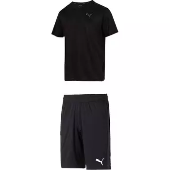 TEAM Повседневный спортивный мужской спортивный костюм черный Puma, черный