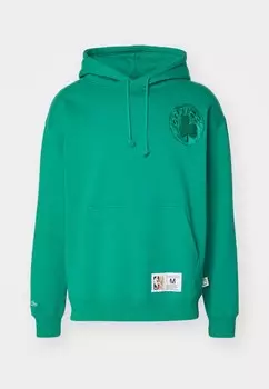 Team Tonal Logo Heavyweight Fleece Hoodie Mitchell & Ness, цвет kelly green