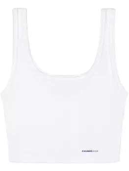 TEAM WANG design укороченный топ из коллаборации с Chuang Asia, белый